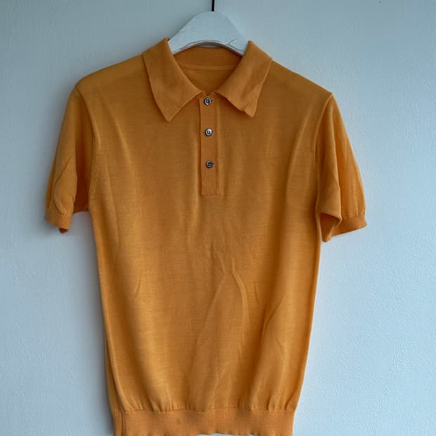 빈티지 카라 니트 S Orange