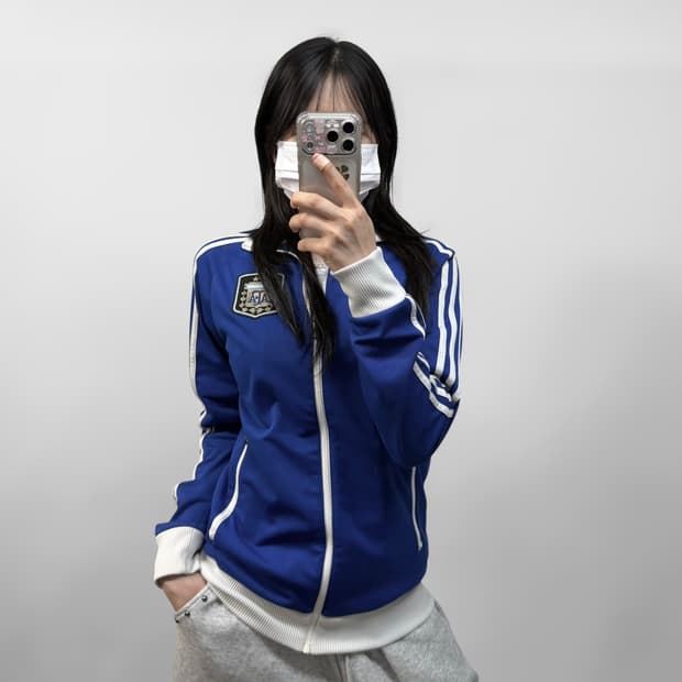 아디다스 아르헨티나 트랙탑 져지 화이트 블루