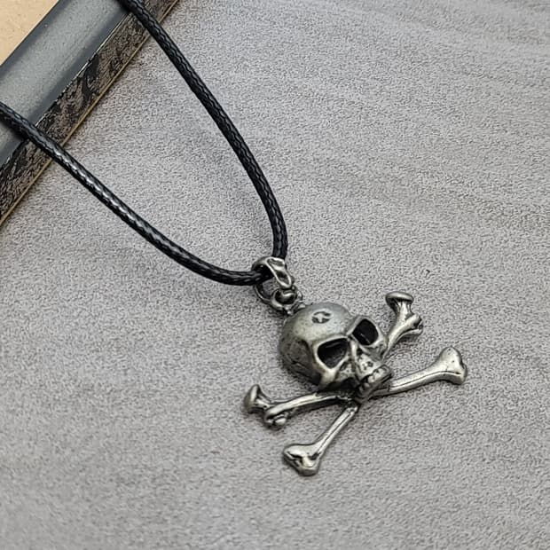 빈티지 해골목걸이