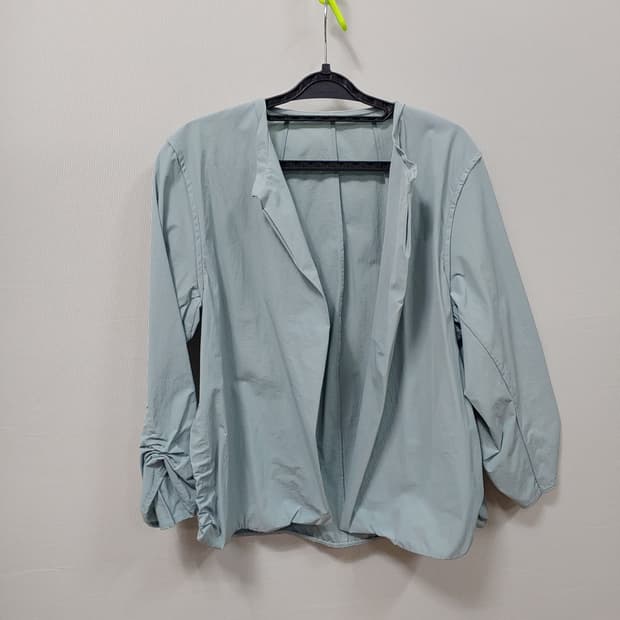 한섬 마인 셔링 소매 오픈 자켓 오버핏 여성 55~66