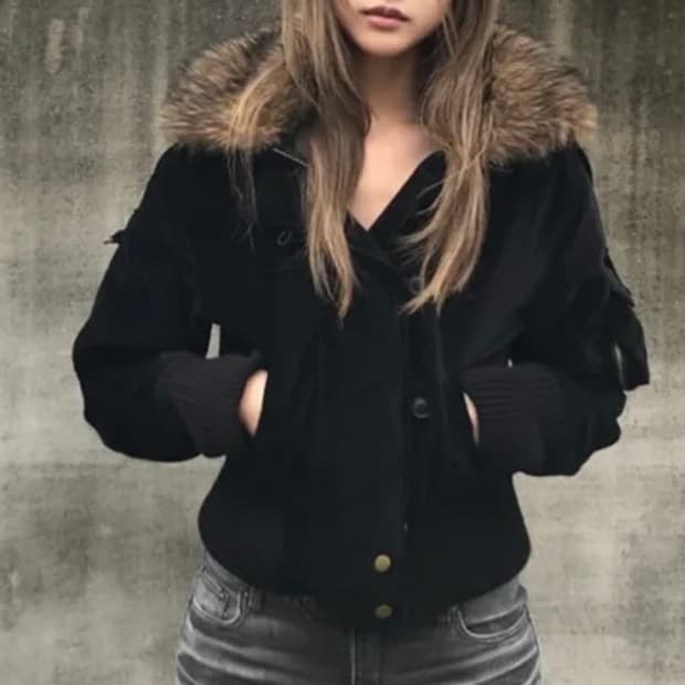 Y2k 빈티지 갸루깔 핀터깔 퍼 후드 자켓