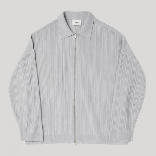 르아브 그레이 니트 집업