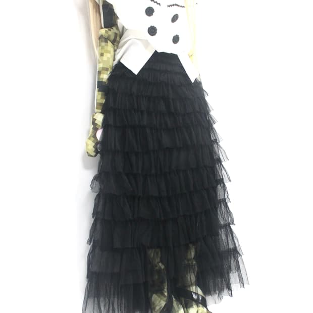 Layered can-can sha long skirt (JPN)