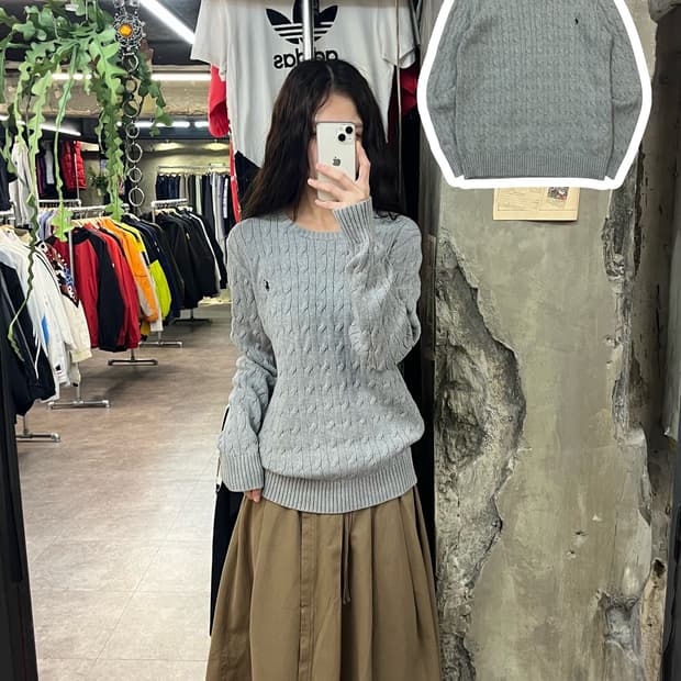 폴로 랄프로렌 니트 그레이 XL #csz1827