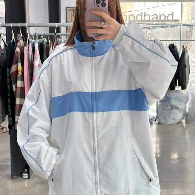 나이키 올드스쿨 스포티 윈드브레이커자켓 화이트소라 데드스탁