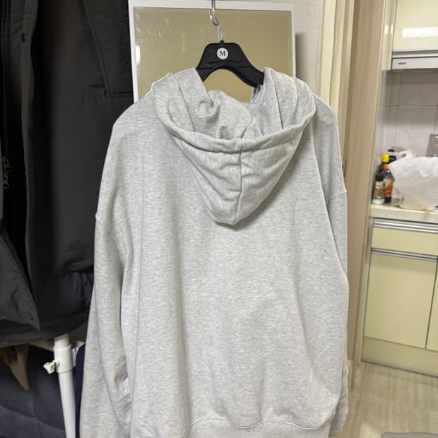 멜란지 마스터 빅 오버 핏 후드 스웨트 집업 [멜란지 라이트 그레이]L