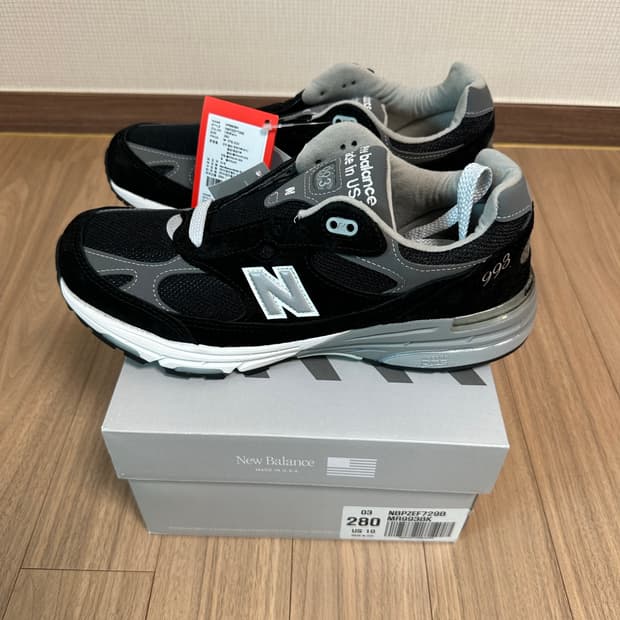 뉴발란스 993 블랙 D 스탠다드 280