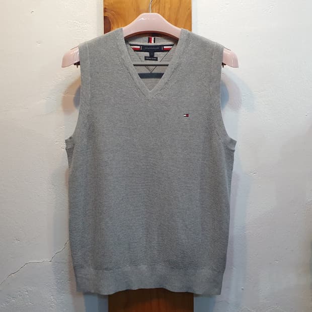 타미힐피거 ORGANIL COTTON 니트조끼(95)