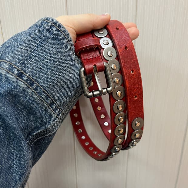 스터드 레더  벨트