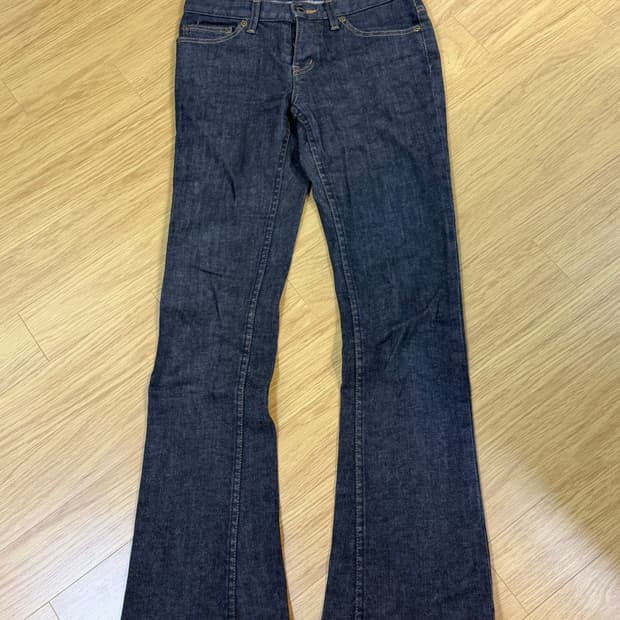 히스테릭글래머 빈티지 로우웨이스트 부츠컷 데님 흑청 S