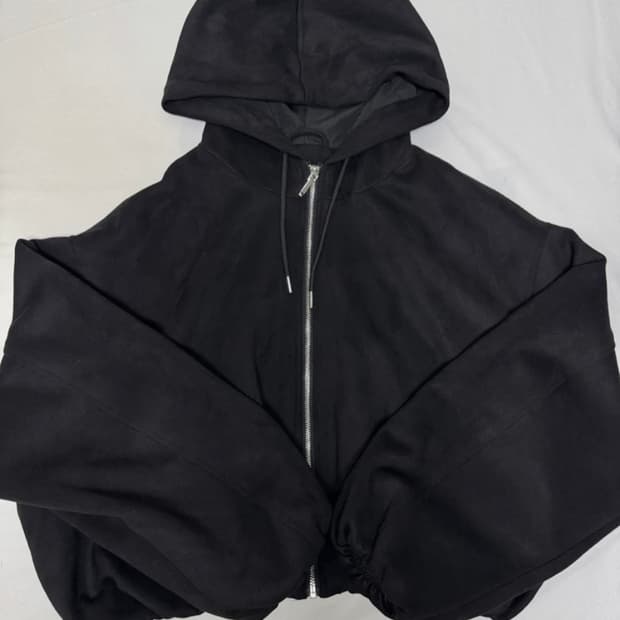 자라 페이크 스웨이드 후드집업 L