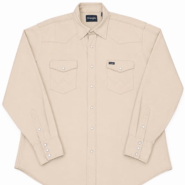 Wrangler 베이지 남성 셔츠 XL