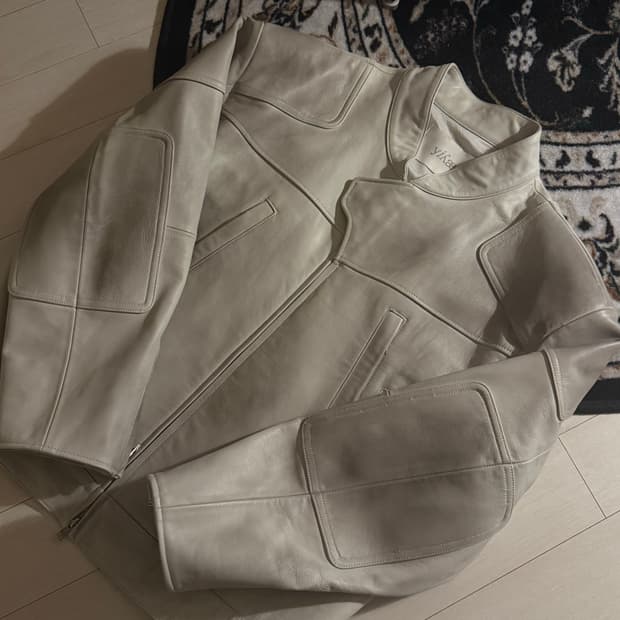 (M) 모디파이드 바이커 자켓 더티 화이트