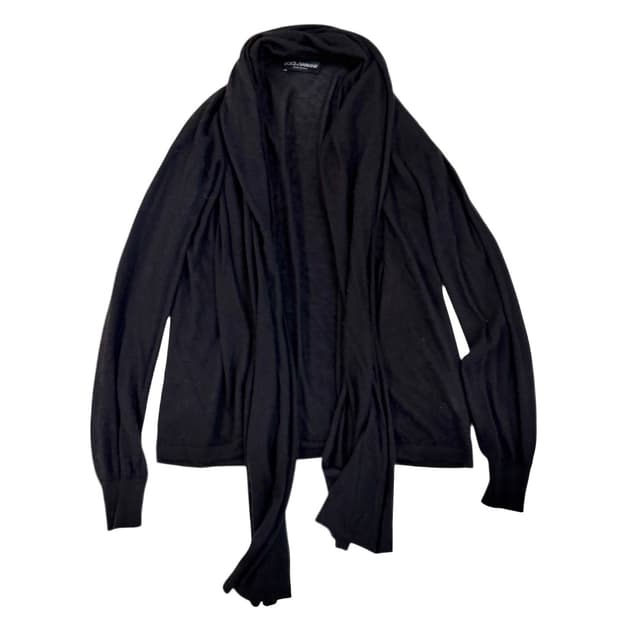 90s 돌체앤가바나 아카이브 드레이프 랩 캐시미어 실크 가디건