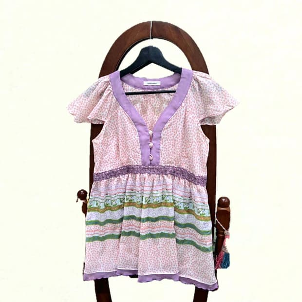 Super Hakka Boho Flower Blouse 하구미 모리걸
