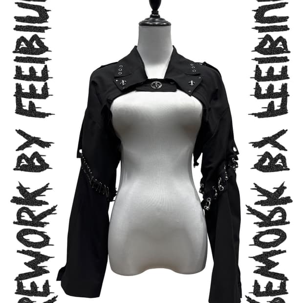 FEELBLUE REWORK NOIR HALO Layered Jacket