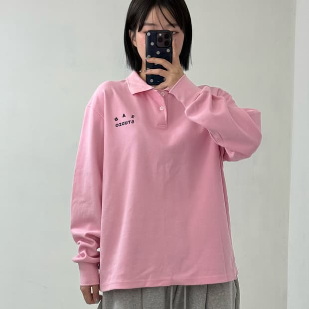 아이앱스튜디오 핑크 피케이 롱슬리브