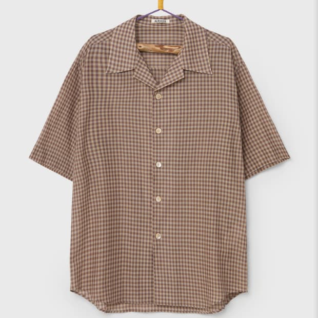 [ 5 ] AURALEE AIRY LIGHT CHECK SHIRT