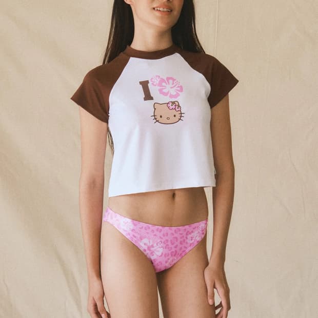 (새상품) 딜라잇풀 알로하 레오파드 키티 워터 탑 코코넛 탠 S/M