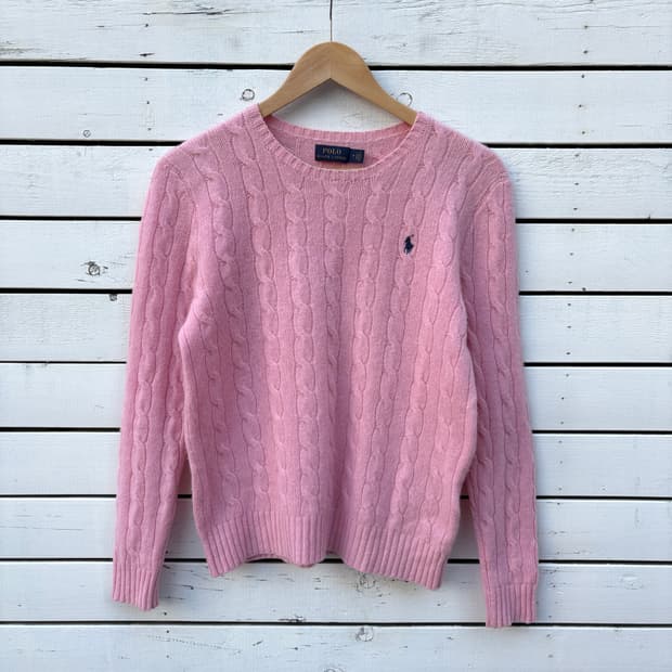 Polo 폴로 울 캐시미어 케이블 꽈배기 니트