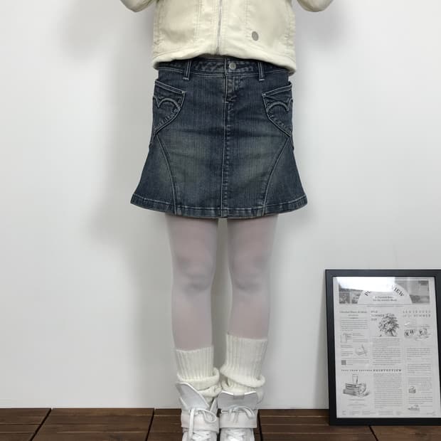 'Levi's' Heart Pocket Denim Mini skirts