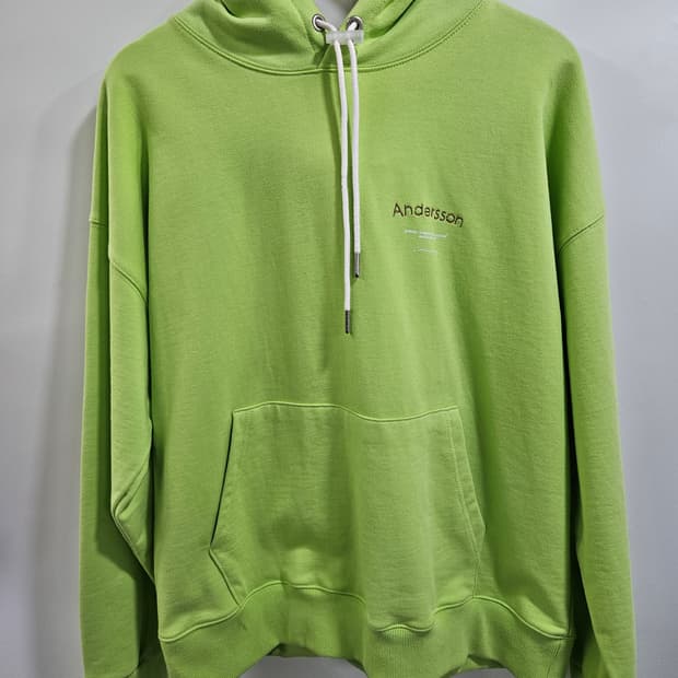 앤더슨벨 후드티 L 라임