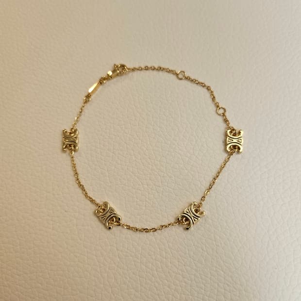 셀린느 트리오페 금장 팔찌 업사이클링