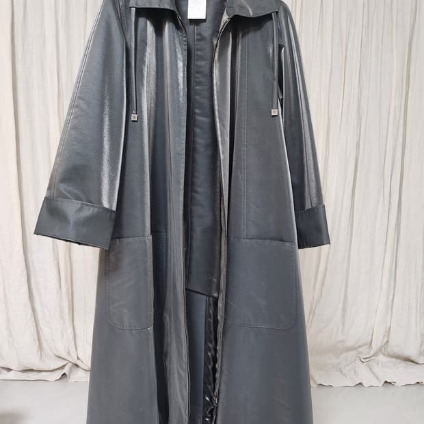 샤넬 그레이 롱 코트 36 정품