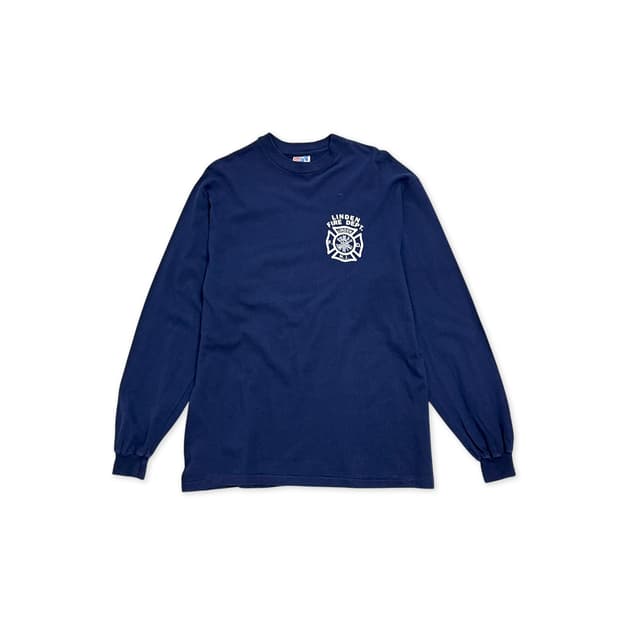 90s 헤인즈 나염 프린팅 싱글스티치 롱슬리브