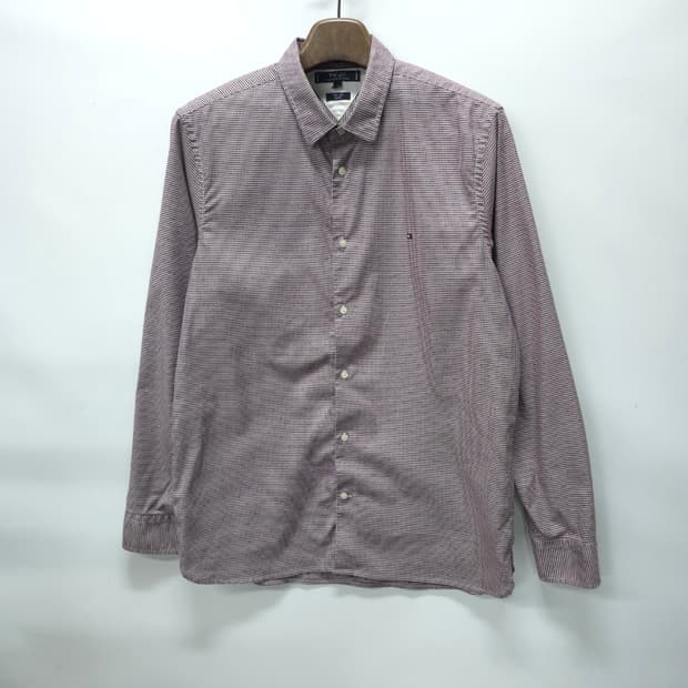 타미힐피거 THFLEX 슬림핏 체크 셔츠 (110)