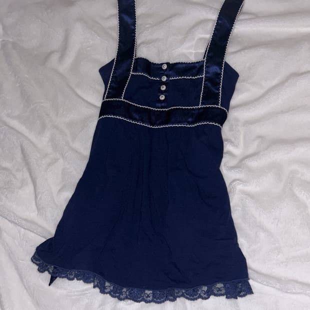 gem-button satin lace slip