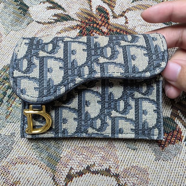 디올 오블리크 새들 카드지갑