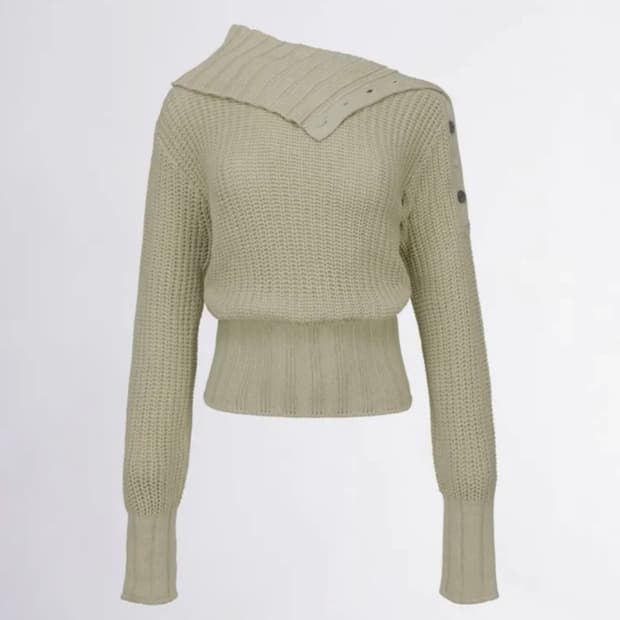 [XS] 스컬프터 funnel neck sweater linen