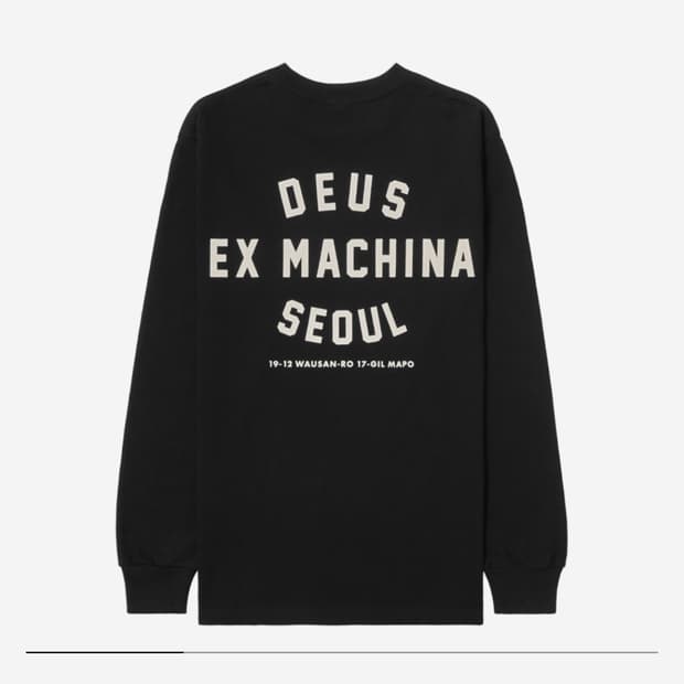 [S] 데우스 엑스 마키나 서울 컬리지 롱슬리브 티셔츠 블랙