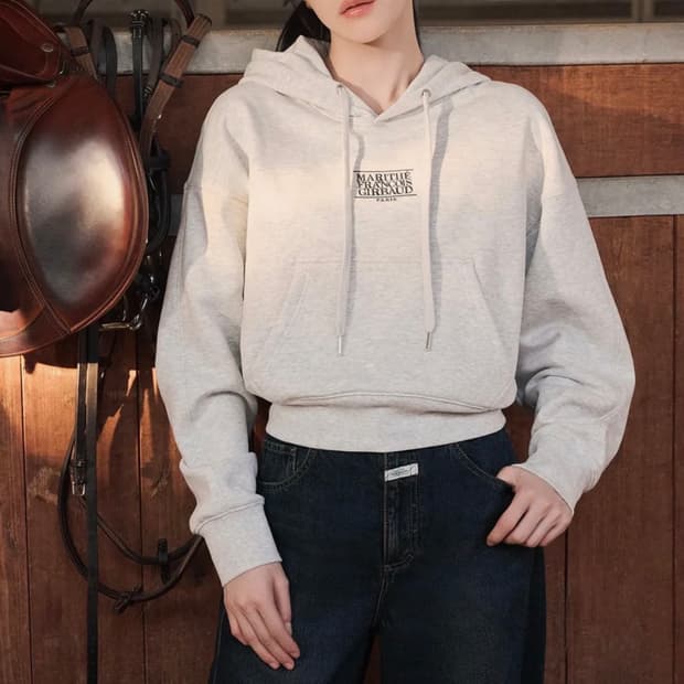 [새 상품] 마리떼 크롭 후드티 s