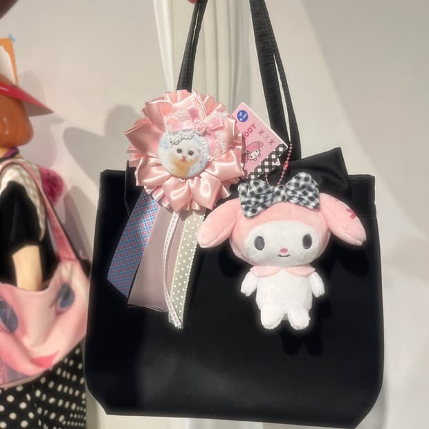 깅엄체크 마이멜로디와 로제트 세트 🪷