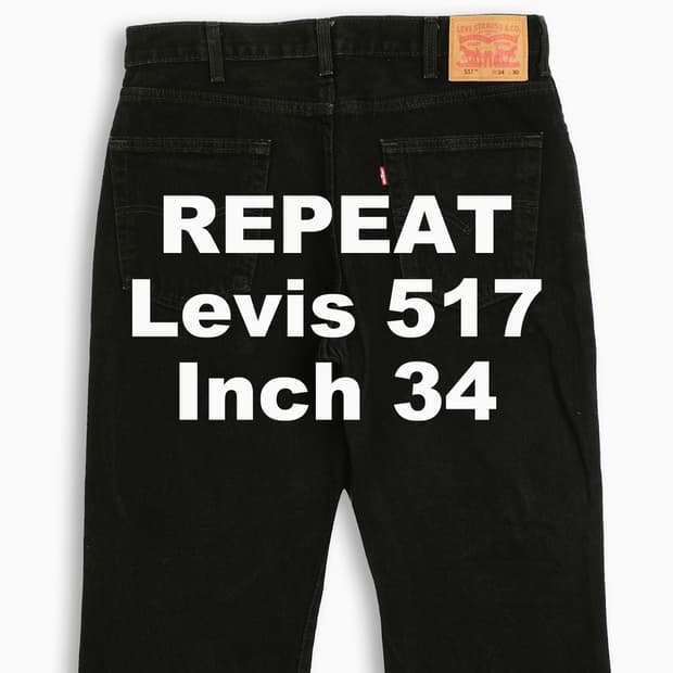 빈티지 리바이스 517 흑청 블랙진 34 인치 LV51734150