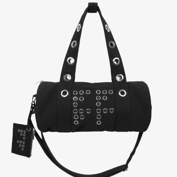 팬시클럽 FFFF 아일렛 더플 백 (BLACK) F25ZE030
