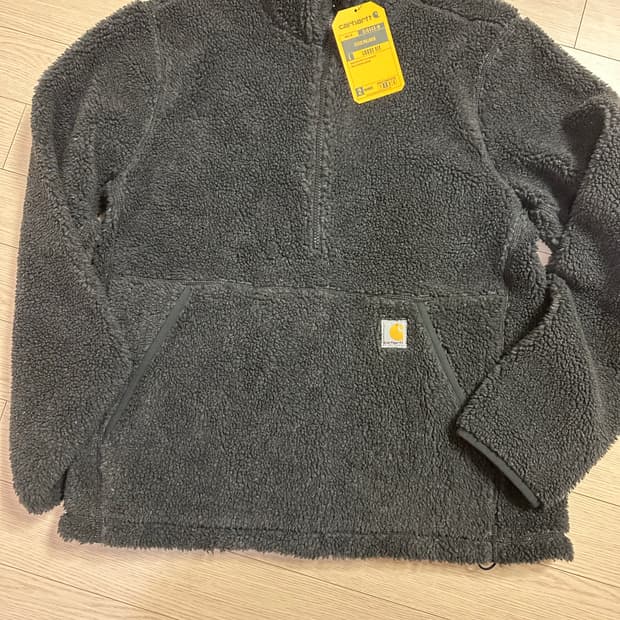 칼하트 후리스 짚업 자켓 m (블랙, 레드)