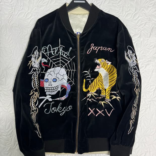 네이버후드 / 19ss 리버시블 수베니어 스카쟌 자켓 / M