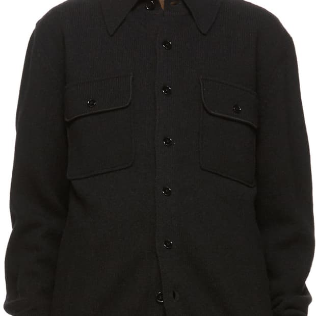 20fw 울 더블 포켓 가디건 블랙