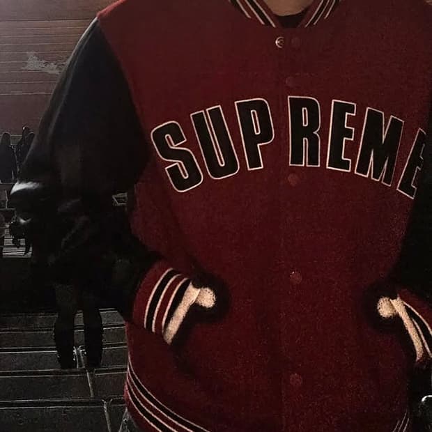 (L) 슈프림 치토 레드 바시티 자켓