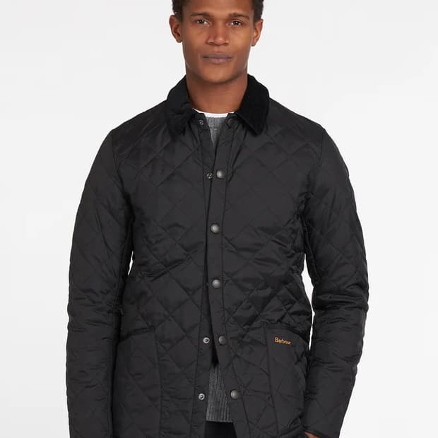 바버 퀼팅 자켓 블랙