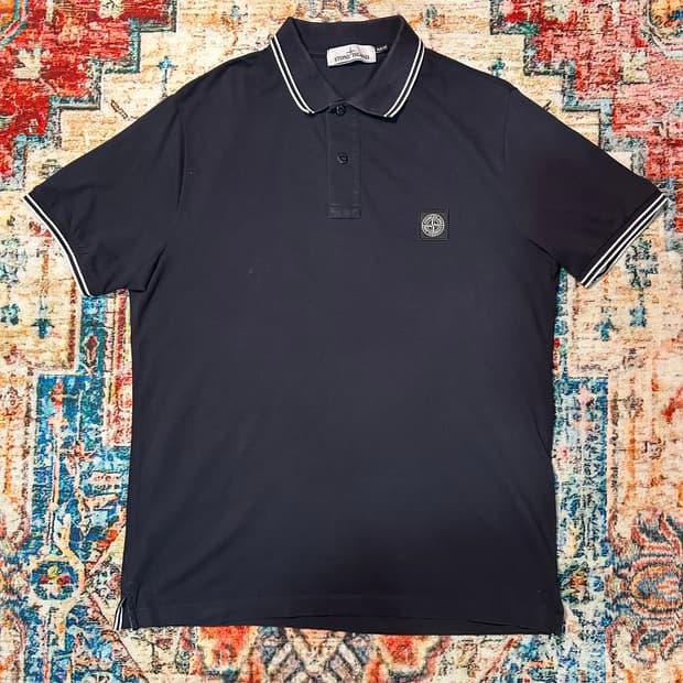 [XL] 스톤아일랜드 슬림핏 카라 반팔