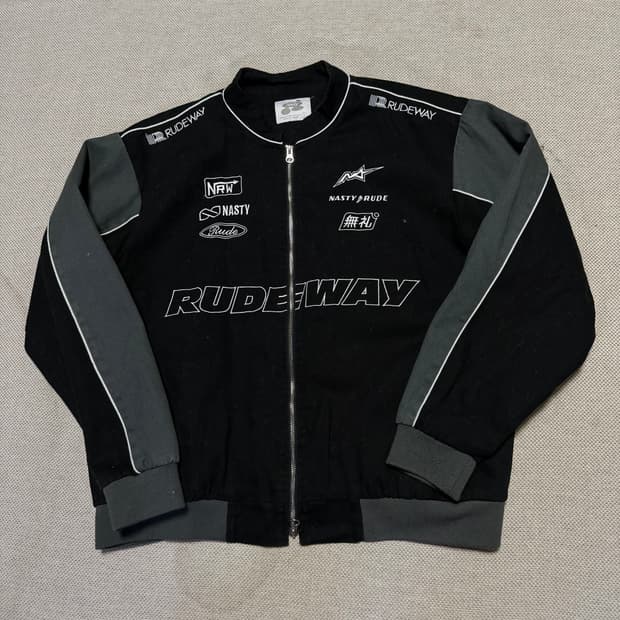 NASTY RUDE 배색 레이싱 자켓
