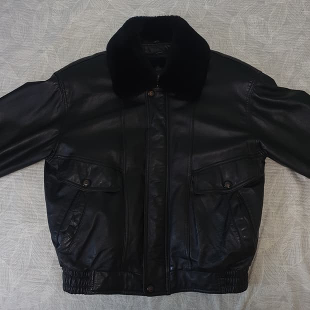 빈티지 양가죽 봄버 자켓