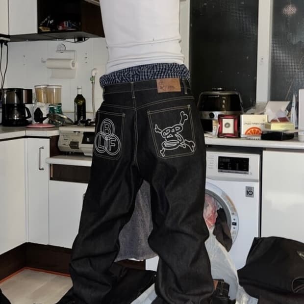 보이롱페이스 보롱페 롱 데님 L