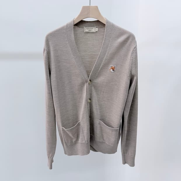 [S+급/S] 메종키츠네 폭스 패치 가디건 베이지