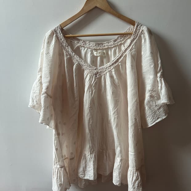 땡땡이 블라우스 