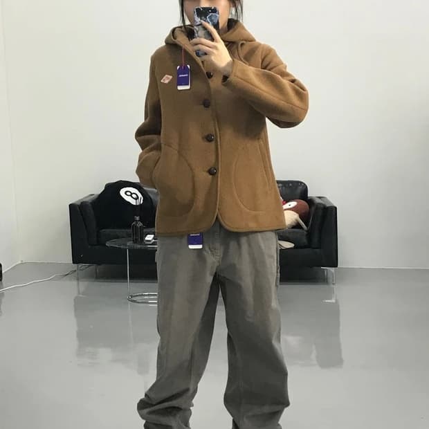 단톤 브라운 후드코트